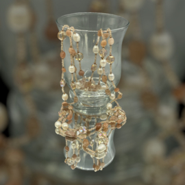 Lange ketting maansteen parels