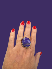 Ring paars agaat