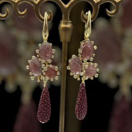 Strawberry quartz en roggenleer