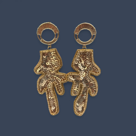 Golden pailletten coral shape