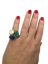 Malachiet lapis en parel