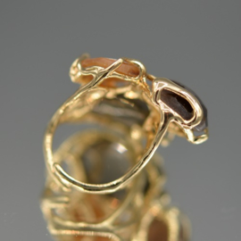 Ring cateye en camee