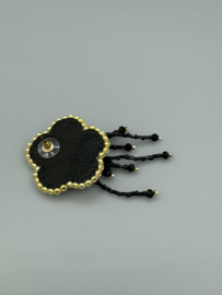 Couture oorbellen gold and black