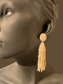 Glassbeaded pearly tassels vermeil