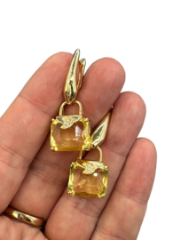 Gele kristal tasjes