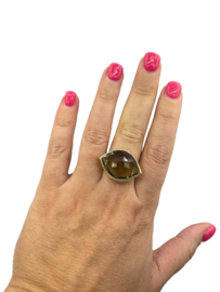 Ring smokey crystal