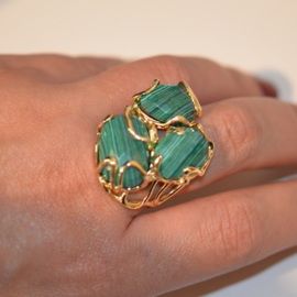 Ring malachiet