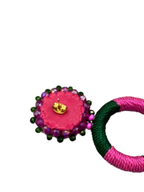 Couture oorbellen fuchsia vibes