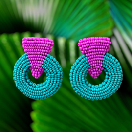 Couture oorbellen summervibes