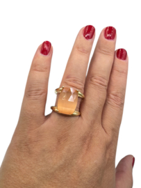 Ring cateye peach