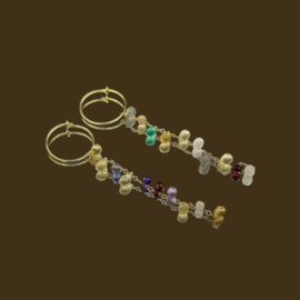 Gemstone briolettes vermeil