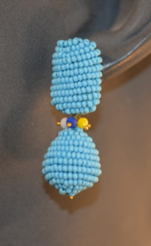 Beaded drops turquoise vermeil