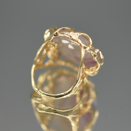 Ring paarse agaat