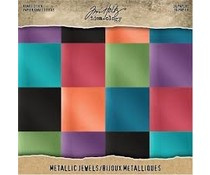 Tim Holtz Idea-ology Kraft Stock 8x8 Inch Metallic Jewels