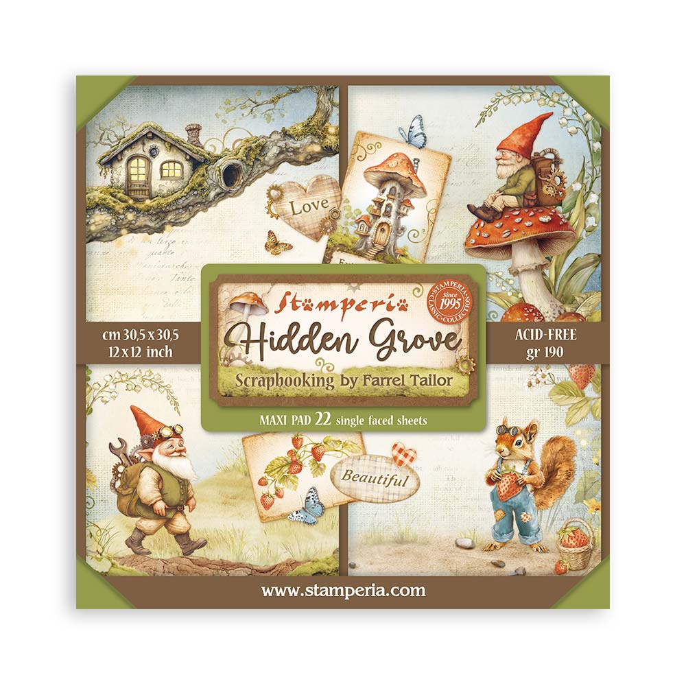 Stamperia Hidden Grove 12x12 Scrapbooking Pad Single Face
