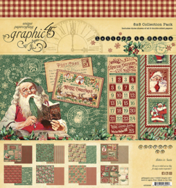 Graphic 45 Letters to Santa 8x8 Paper Pad