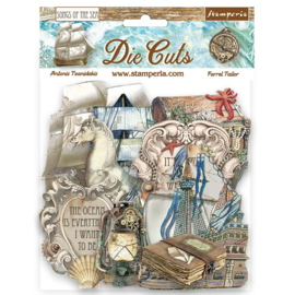 Stamperia Songs of the Sea Die Cuts Ship and Treasures