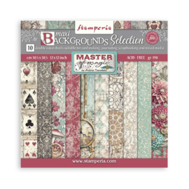 Stamperia Master of Magic 12x12 Scrapbooking Pad Maxi Backgrounds Selection