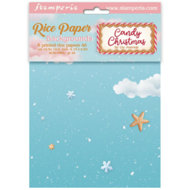 Stamperia Candy Christmas Rice Paper A6