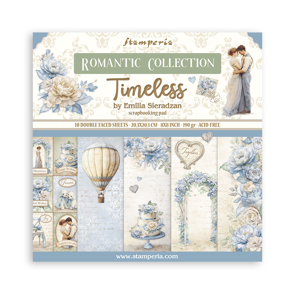 Stamperia Timeless 8x8 Inch Paper Pack