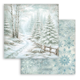 Stamperia White Christmas 12x12 Inch Paper Pad Maxi Background Selection (10 vellen)