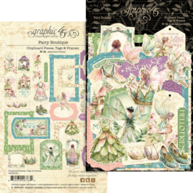 Graphic 45 Fairy Boutique Chipboard Pieces, Tags & Frames