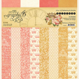 Graphic 45 Princess 12x12 Paper Pad  Patterns & Sollids