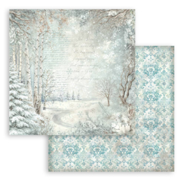 Stamperia White Christmas 12x12 Inch Paper Pad Maxi Background Selection (10 vellen)