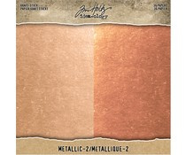 Tim Holtz Idea-ology Kraft Stock 8x8 Inch Metallic 2 Rose