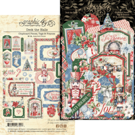 Graphic 45 Deck the Halls Chipboard Pieces, Tags & Frames