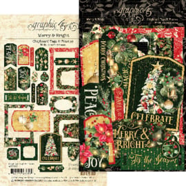 Graphic 45 Merry & Bright Chipboard Tags & Frames