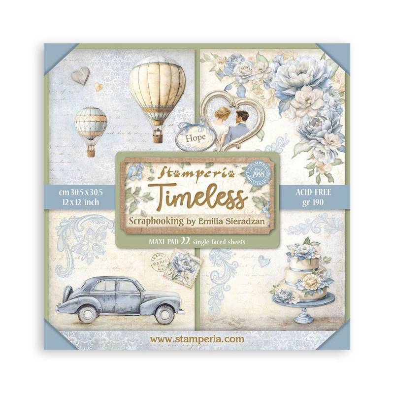 Stamperia Timeless 12x12 Scrapbooking Pad Single Face