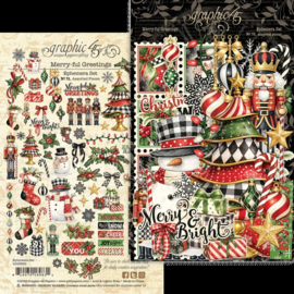 Graphic 45 Merry-ful Greetings Ephemera Set