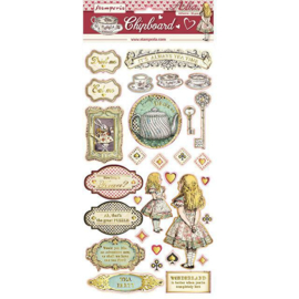 Stamperia Alice Gold Chipboard