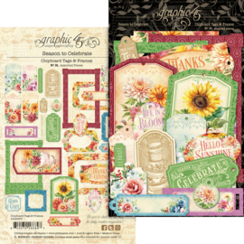 Graphic 45 Season to Celebrate Chipboard Tags & Frames