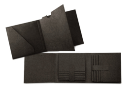 Graphic 45 Trifold Waterfall Folio Album Black