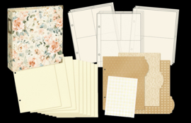 Graphic 45 Always & Forever Vintage Rose Binder Album with Pocket pages