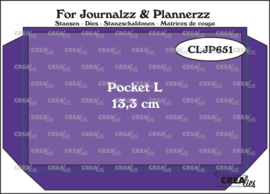 Crealies For Journalzz & Plannerzz Stansen  Pocket Large (13,3 cm)