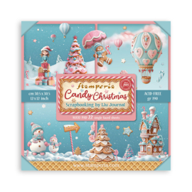 Stamperia Candy Christmas 12x12 Scrapbooking Pad Single Face