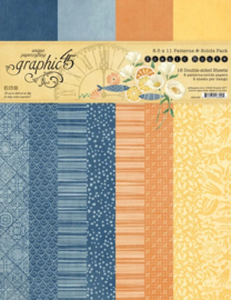 Graphic 45 Scenic Route 8,5x11 Inch Patterns & Solids Pack