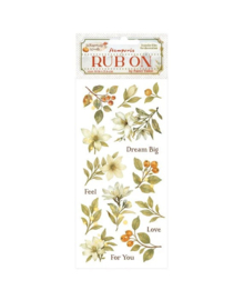 Stamperia Whispering Woods Rub-On Magnolia