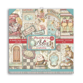 Stamperia Alice Through the Looking Glass 12x12 Inch Paper Pack