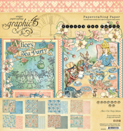 Graphic 45 Alice's Tea Party 8x8 Paper Pad