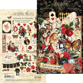 Graphic 45 Curiouser & Curiouser Ephemera Assortment