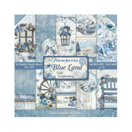 Stamperia Blue Land 8x8 Inch Paper Pack