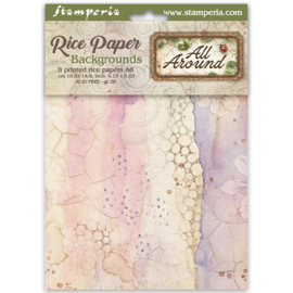 Stamperia All Around Rice Paper A6 Backgrounds