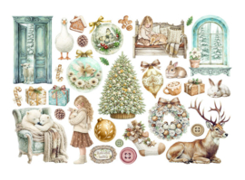 Stamperia White Christmas Ephemera