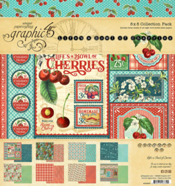 Pre-order Graphic 45 Life's a Bowl of Cherries 8x8 Paper Pad