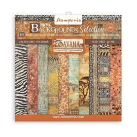 Stamperia Savana Maxi Backgrounds 12x12 Inch Paper Pack