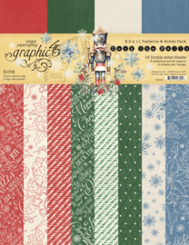 Graphic 45 Deck the Halls 8,5x11 Inch Patterns & Sollids Pack